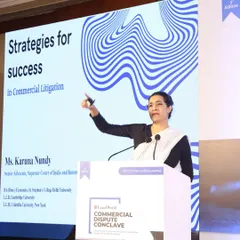 Presenting my core strategies for success in commercial litigation at the Economic Times Conclave. My approach is always to serve the business's bottom line, using expertise in diverse areas like IBC or RERA to find the most direct path to resolution, rather than pursuing lengthy, costly legal arguments.
