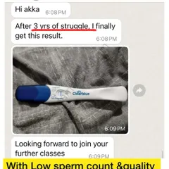 This journey is for husbands too. When this couple came to me, they were struggling with low sperm count and quality. After 3 years, with changes in diet and lifestyle, they finally got their positive result. It shows that when you work together, miracles can happen.