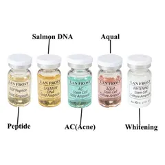 Every skin type has different needs, which is why I offer a range of specialized ampoules. Whether you need the regenerative power of Salmon DNA, the anti-aging benefits of Peptides, or the clarifying effects of our AC (Acne) serum, I have a non-invasive solution for you.