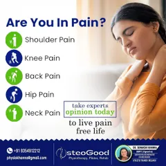 Are you in pain? This graphic lists common areas of discomfort like the shoulder, knee, and back. If you're experiencing any of these, an expert opinion can put you on the path to a pain-free life.