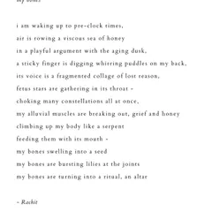 A poem titled 'my bones'.