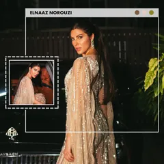 Here is the full look I styled for Elnaaz Norouzi for the Global Spa Awards. The sheer gown with feather details, paired with statement jewelry, created a perfect golden girl moment.