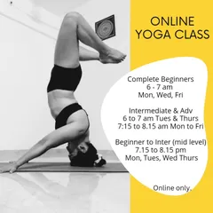 My November online class schedule, featuring a tripod headstand variation. These posts give you all the details you need to join.