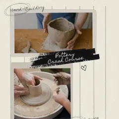 Our Pottery Crash Course is a great way to get a feel for clay without a long term commitment. In just one session, you'll learn the basics of either wheel throwing or hand building and create a piece to take home.