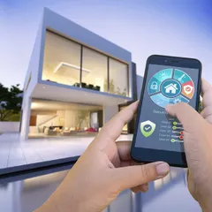 We put complete control of your home's security in the palm of your hand. This image shows how our integrated smart home systems allow you to monitor cameras, manage locks, and check security status from a single, intuitive mobile application.