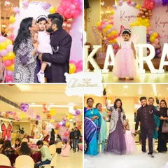 This is what a complete celebration with us looks like. This collage showcases a beautiful butterfly-themed first birthday, featuring the birthday girl in her fairy dress, the grand entrance with sparklers, and happy family moments around the cake.