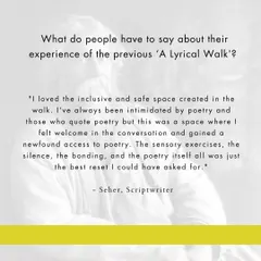 A participant shares, "I've always been intimidated by poetry... this was a space where I felt welcome." Creating this inclusive, safe space is my primary goal.