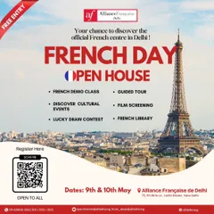 Join our French Day Open House! This is your chance to take a guided tour, explore our French library, and participate in a free demo class to see what we're all about.