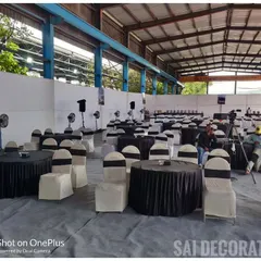 This shows the seating arrangement I created for a corporate annual event inside a converted shed. The layout includes both round table seating and theater style rows to accommodate different parts of the event.