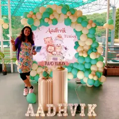 Celebrating little Aadhvik's "Two Wild" second birthday. I love working with themed decorations to create an immersive and exciting party experience for the youngest guests.