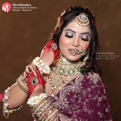 A duplicate image showcasing the stunning bridal makeup look created by our faculty, demonstrating the high standards of artistry taught at our academy.