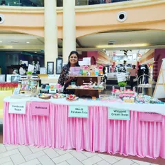 Another shot of my stall, where I displayed everything from handmade soaps and bath bombs to whipped cream soaps and body washes.