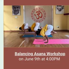 A glimpse from our Balancing Asana Workshop, where students learn to cultivate focus and stability through challenging arm balances. This class is perfect for building core strength and concentration.