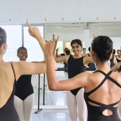 Our National Youth Ballet students are always exploring new choreography. Here, they are working on a piece inspired by a different culture, using their ballet technique to interpret new styles of movement.