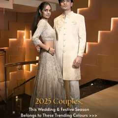 For the 2025 couples planning their big story, your outfits should be just as epic. We specialize in creating perfectly coordinated looks, from his regal sherwani to her dreamy lehenga. Let's find the colors that tell your love story.