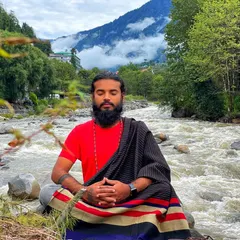 A moment of meditation by a river in the Himalayas. Nature is the greatest healer and my biggest teacher. I carry this grounding energy into all of my sessions.