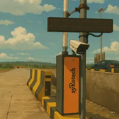 An anime-inspired illustration of our ANPR camera and controller installed on a highway, part of a fun social media trend we participated in.