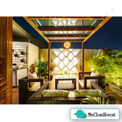 This rooftop terrace is a perfect example of how I transform urban spaces into luxurious escapes. With custom lighting, comfortable seating, and lush greenery, I created an elegant setting for evening relaxation and entertainment under the stars.