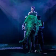 A powerful moment from 'The Vanishing Elephant', a theatrical production I was privileged to be a part of. This show, which made it to Broadway, blended puppetry, music, and storytelling to explore the rights of all living beings.