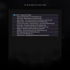 A look at the tracklist for the 'Adiyogi Set' singles included in my 2025 Bootleg Pack. This section is dedicated to my more spiritual and meditative mixes.