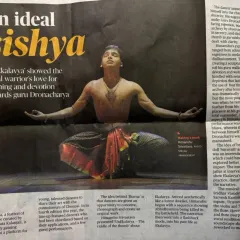 Another shot of the review in The Hindu. The critic's words on the integrity and intent of the performance mean a great deal to me and validate the path I have chosen with this production.