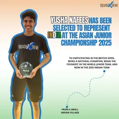 From a small village to Team India. Yusha Nafees's selection for the Asian Junior Championship was earned by winning every match in a difficult group, showcasing the mental toughness we instill in our players.