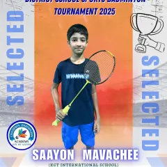 Well done to Saayon Mavachee for being selected for the Inter-School Badminton Zonals in the U14 Boys' category. This is a huge step forward and we know there's more success to come.