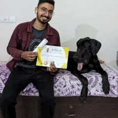 Rover and his dad celebrating their training success. Rover has come such a long way, and it's all thanks to his parent's dedication and our positive training methods.