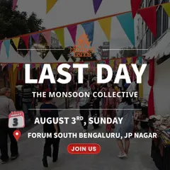 The final call for The Monsoon Collective. Our event posters capture the excitement and invite everyone to join the celebration of handmade goods.