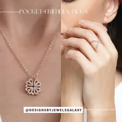 Sometimes all you need is a delicate piece of jewelry to complete your look. This versatile clover necklace and simple ring are perfect examples of affordable, everyday accessories that add a touch of sparkle.