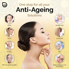 I offer a comprehensive suite of anti-aging solutions tailored to your specific needs. This visual provides a snapshot of my primary services, from injectables like Fillers and Botox to advanced technologies like HIFU and PRP, ensuring a complete plan for graceful aging.
