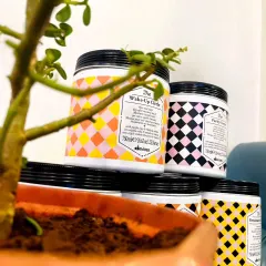 A closer look at the vibrant and eco-friendly packaging of the Davines hair masks. Each one offers a unique benefit for your hair.