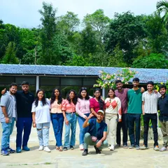The whole squad together. This is what a successful weekend getaway looks like. A group of happy faces and new friends.