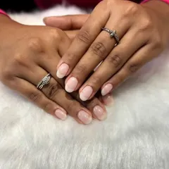 The perfect natural-looking set. I used a sheer pink gel to enhance the natural beauty of the nails, giving them a healthy, polished, and elongated look.