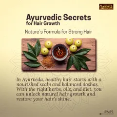 Healthy hair begins with a nourished scalp and balanced doshas. In Ayurveda, we use a holistic approach to address hair fall and promote growth, combining powerful herbs, specific oils, and a supportive diet to restore your hair's natural strength and shine.