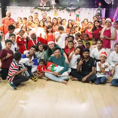 The whole Zumbamania family together for our Christmas celebration. We believe in creating a strong community, and events like these bring kids, parents, and instructors together for a great time.