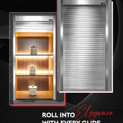 Roll into elegance with every glide. The black rolling shutter is where design meets performance, elevating your storage with style and precision.