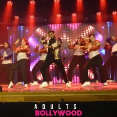Another powerful moment from our adults' Bollywood act. We welcome dancers of all levels, from absolute beginners to those with prior experience.