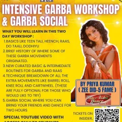 Here's a detailed breakdown of what you will learn in our two-day intensive Garba workshop, led by guest expert Priya Kumar. We cover basics, history, new routines, and even offer an exclusive video for students to practice with.