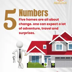 A house with the numerological number 5 is all about change, adventure, travel, and surprises.