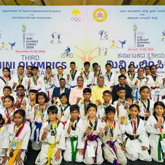 The result of hard work and dedication. Here is our team after a successful run at the 3rd Mini Olympics in Karnataka, bringing home 6 gold, 3 silver, and 3 bronze medals for Bengaluru Urban. We don't just train, we build champions.
