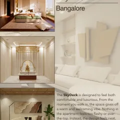 This collage highlights our SkyDeck project in Bangalore, designed to feel comfortable, warm, and welcoming from the moment you walk in.