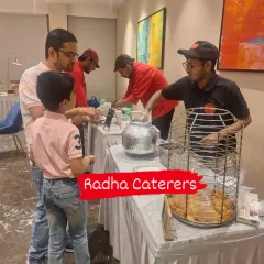The classic Pani Puri counter, always a crowd-pleaser. We set it up with all the fillings and different types of water so guests can customize their own.