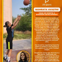 Namrata Avasthi is our Head of Events & Business Development. A former National level basketball player, she is the backbone of our operations and her expertise is evident in the success of our leagues.