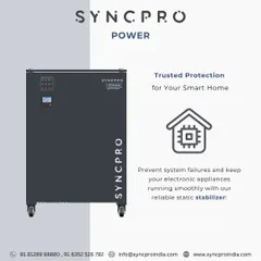 This is our SyncPro Power unit, providing trusted protection for your smart home. It is engineered to prevent system failures and keep your electronic appliances running smoothly, safeguarding them from unpredictable power issues.