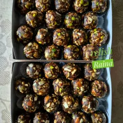 These laddoos are packed with the natural sweetness of dates and the crunch of various nuts, making them a favorite for all age groups.