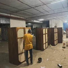 Another view of the finishing process, ensuring every wardrobe meets my high standards for quality.