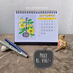 The September page, featuring a Tamburi with Tiger Lilies. This shot also highlights the price, making it easy for you to get the details.