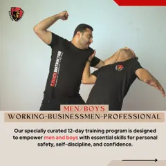 A graphic promoting our 12-day training program specifically designed for men and boys.