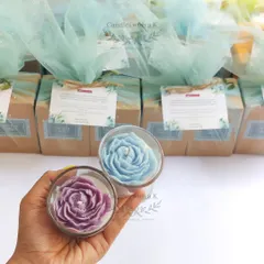 A corporate gifting order for the educators at Redbricks School, Ahmedabad. Each hamper included two peony votive jar candles with a custom thank you note.